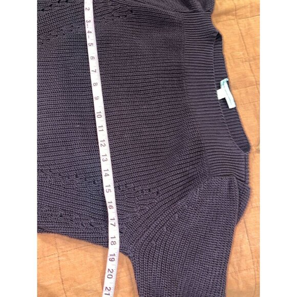 Autumn Cashmere  Shaker Puff Sleeve Copped Sweater Womens Small - Picture 5 of 8